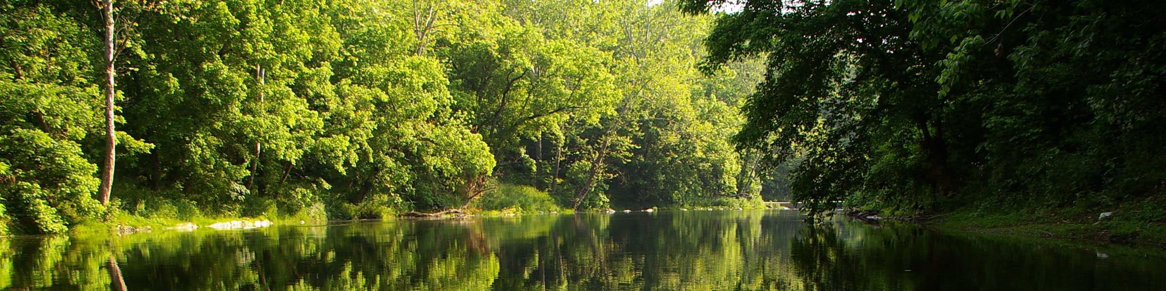 Image Of The North Fork Of The Shenandoah River With Sky Reflected In Water